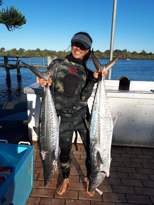 cindy yang spearfishing spanish mackerel